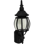 Crown Hill Outdoor Wall Light - Black / Clear