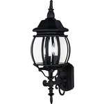Crown Hill Outdoor Wall Light - Black / Clear