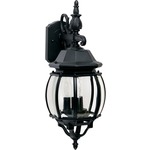 Crown Hill 1030/1034 Outdoor Wall Light - Black / Clear