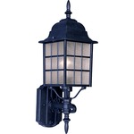 North Church 1050 Outdoor Wall Light - Black / Clear Ribbed