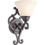 Manor Bathroom Vanity Light - Oil Rubbed Bronze / Frosted Ivory