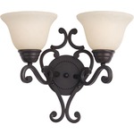 Manor Bathroom Vanity Light - Oil Rubbed Bronze / Frosted Ivory