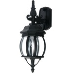 Crown Hill 1030/1034 Outdoor Wall Light - Black / Clear