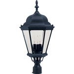 Westlake Large Outdoor Post Light - Black / Clear