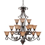 Symphony Chandelier - Oil Rubbed Bronze / Screen Amber