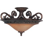 Symphony Ceiling Semi Flush Light - Oil Rubbed Bronze / Screen Amber