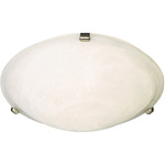 Malaga Ceiling Flush Light - Marble / Satin Nickel