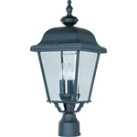 Builder 3008 Outdoor Post Light - Black / Clear