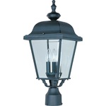 Builder 3008 Outdoor Post Light - Black / Clear