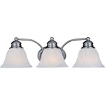 Malaga Bathroom Vanity Light - Marble / Satin Nickel