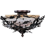 Elegante Ceiling Flush Light - Oil Rubbed Bronze / Frosted Ivory