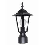 Builder 3001 Outdoor Post Light - Black / Clear