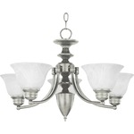 Malaga Chandelier - Marble / Satin Nickel