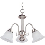 Malaga Down Chandelier - Marble / Satin Nickel
