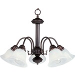 Malaga Down Chandelier - Marble / Oil Rubbed Bronze