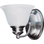 Malaga Bathroom Vanity Light - Marble / Satin Nickel