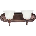 Essentials 801 Bathroom Vanity Light - Marble / Oil Rubbed Bronze