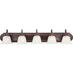 Essentials 801 Bathroom Vanity Light - Marble / Oil Rubbed Bronze