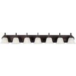 Essentials 801 Bathroom Vanity Light - Marble / Oil Rubbed Bronze