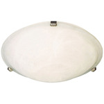 Malaga Ceiling Flush Light - Marble / Satin Nickel