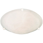 Malaga Ceiling Flush Light - Marble / White