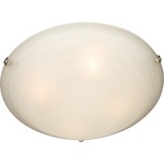 Malaga Ceiling Flush Light - Marble / Satin Nickel