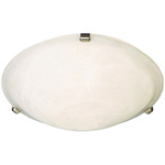 Malaga Ceiling Flush Light - Marble / Satin Nickel