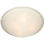 Malaga Ceiling Flush Light - Marble / White