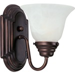 Essentials 801 Bathroom Vanity Light - Marble / Oil Rubbed Bronze