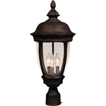 Knob Hill DC Outdoor Post Light - Sienna / Seedy Glass