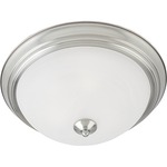 Essentials 584 Ceiling Flush Light - Marble / Satin Nickel