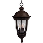 Knob Hill DC Outdoor Pendant - Sienna / Seedy Glass