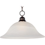 Essentials 91076 Pendant - Marble / Oil Rubbed Bronze