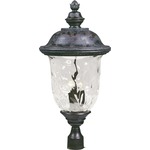 Carriage House DC Outdoor Post Mount - Oriental Bronze / Water Glass