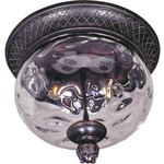 Carriage House DC Outdoor Ceiling Flush Light - Oriental Bronze / Water Glass