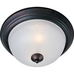 Essentials 584 Ceiling Flush Light - Frosted / Oil Rubbed Bronze