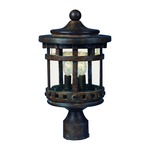 Santa Barbara VX Outdoor Pole Light - Sienna / Seedy Glass