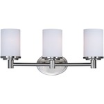 Cylinder Bathroom Vanity Light - Satin Nickel / Satin White