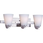 Conical Bathroom Vanity Light - Satin Nickel / Satin White