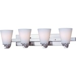 Conical Bathroom Vanity Light - Satin Nickel / Satin White