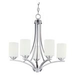Deven Chandelier - Satin Nickel / Satin White
