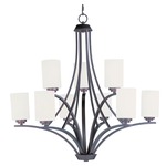 Deven Chandelier - Oil Rubbed Bronze / Satin White
