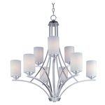 Deven Chandelier - Satin Nickel / Satin White