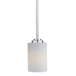 Deven Mini Pendant - Satin Nickel / Satin White