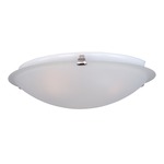 Malaga Ceiling Flush Light - Frosted / Satin Nickel