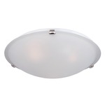 Malaga Ceiling Flush Light - Frosted / Satin Nickel