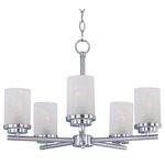 Corona Chandelier - Frosted / Satin Nickel