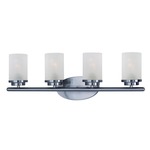 Corona Bathroom Vanity Light - Frosted / Polished Chrome