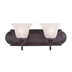 Essentials 801 Bathroom Vanity Light - Frosted / Oil Rubbed Bronze