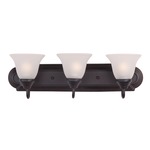Essentials 801 Bathroom Vanity Light - Frosted / Oil Rubbed Bronze